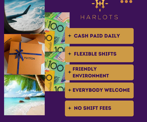 Harlots Canberra - Hello Darwin Babes! Get On Top Of Your Finances, Literally, in 2025! - Cash Pay, No Shift Fees, Free Accom - Harlots Canberra!